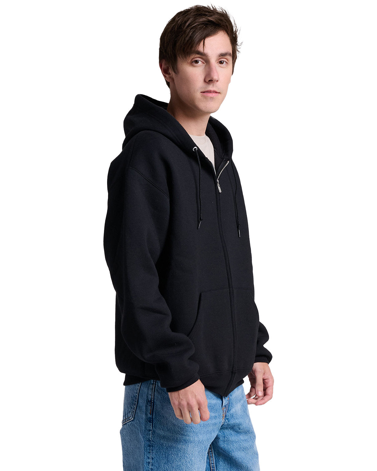 JERZEES Unisex Rugged Full-Zip Hooded Sweatshirt Z12M Mens Apparel Sweatshirts & Fleece