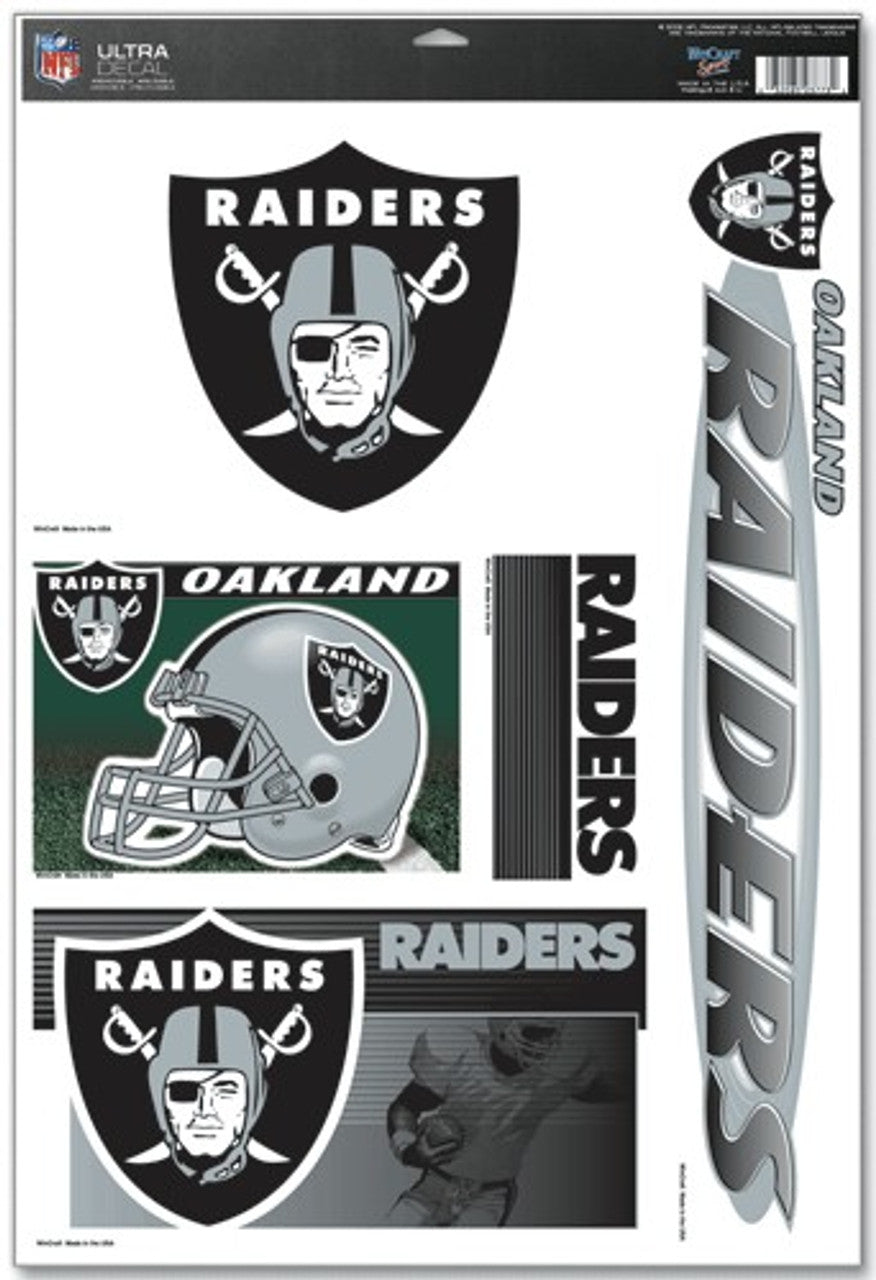 Wincraft Las Vegas Raiders Ultra Decal 11x17 Fan Gear NFL Las Vegas Raiders