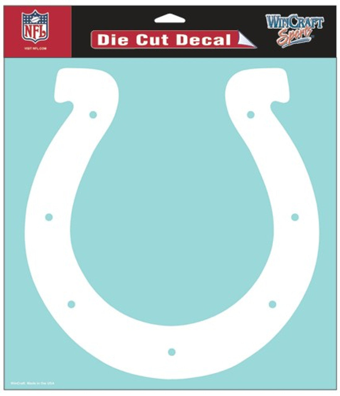 Wincraft Indianapolis Colts White Die Cut Decal 8x8 Fan Gear NFL Indianapolis Colts