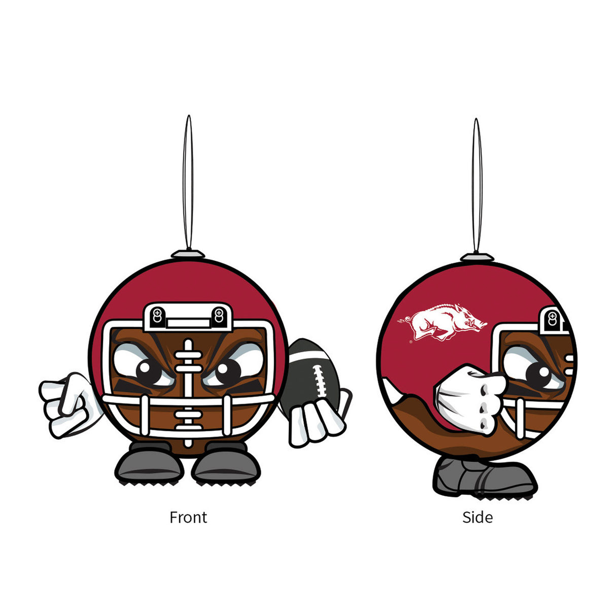 Evergreen Enterprises Arkansas Razorbacks Football Head Ornament Fan Gear NCAA Arkansas Razorbacks