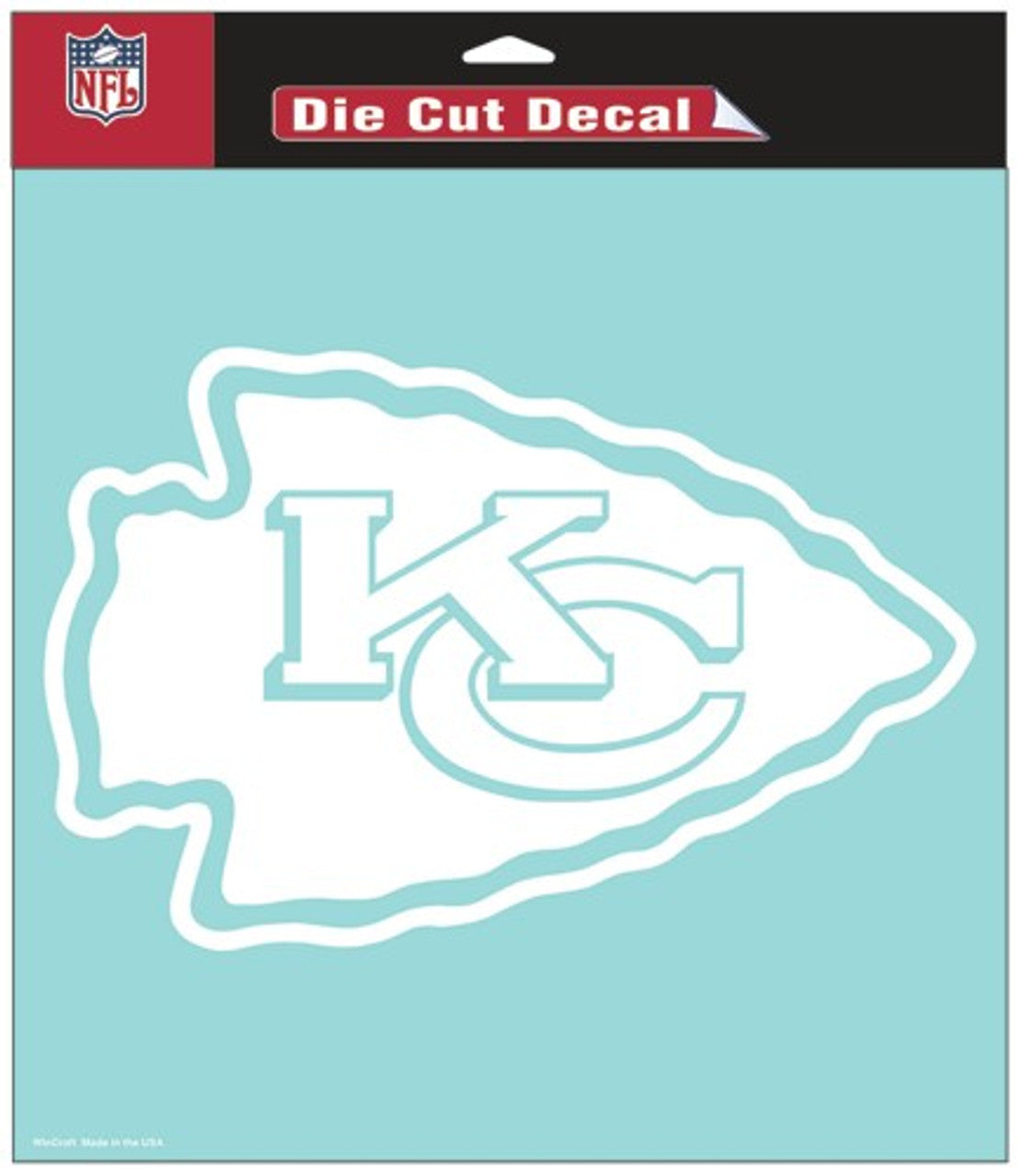 Wincraft Kansas City Chiefs White Die Cut Decal 8x8 Fan Gear NFL Kansas City Chiefs