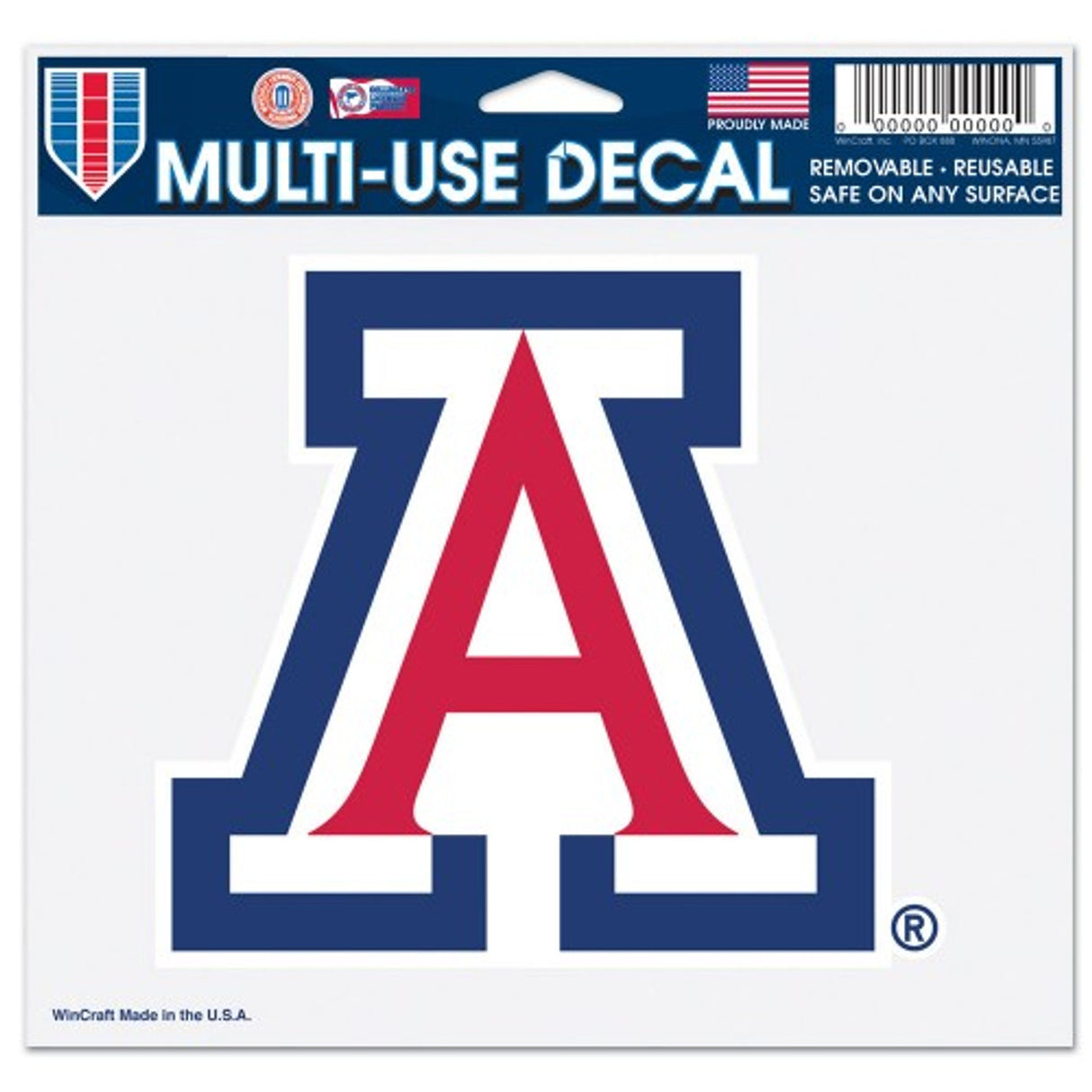 Wincraft Arizona Wildcats Color Multi Use Decal 5x6 Fan Gear NCAA Arizona Wildcats