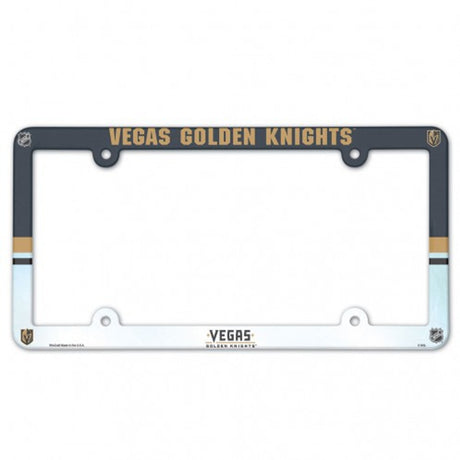 Wincraft Vegas Golden Knights License Full Color Style Plate Frame - Special Order Fan Gear NHL Vegas Golden Knights