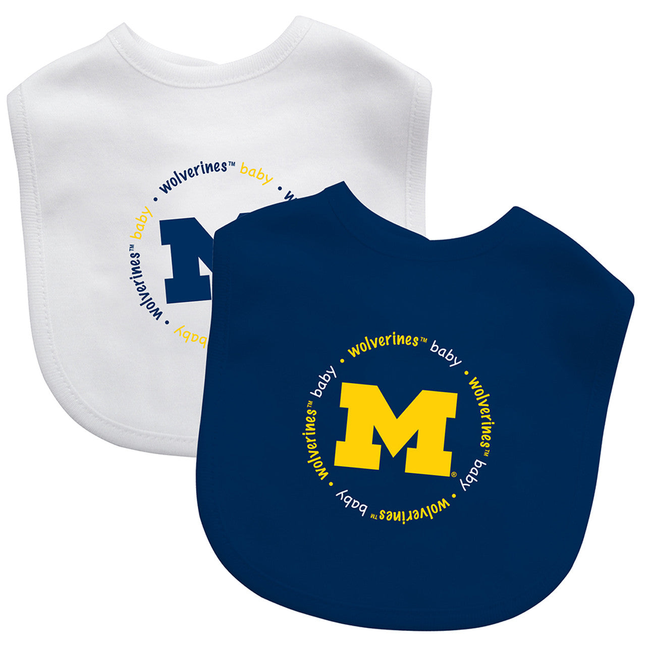 Masterpieces Puzzle Company Michigan Wolverines 2 Pack Baby Bib Fan Gear NCAA Michigan Wolverines