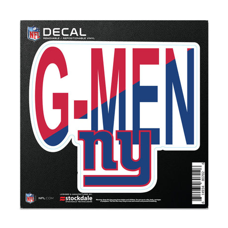 Wincraft New York Giants Slogan All Surface Decal 6x6 Fan Gear NFL New York Giants