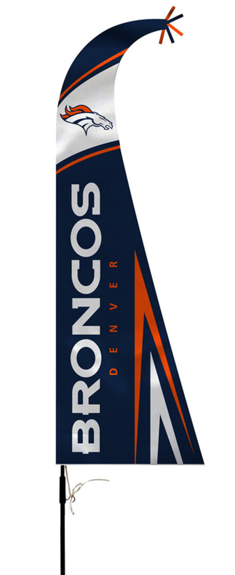 Fremont Die Denver Broncos Premium Feather Style Flag Fan Gear NFL Denver Broncos