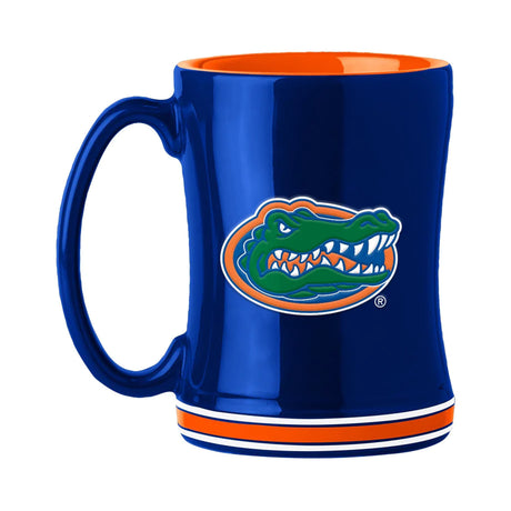 Logo Brands Florida Gators Team Color 14oz Sculpted Relief Coffee Mug Fan Gear NCAA Florida Gators