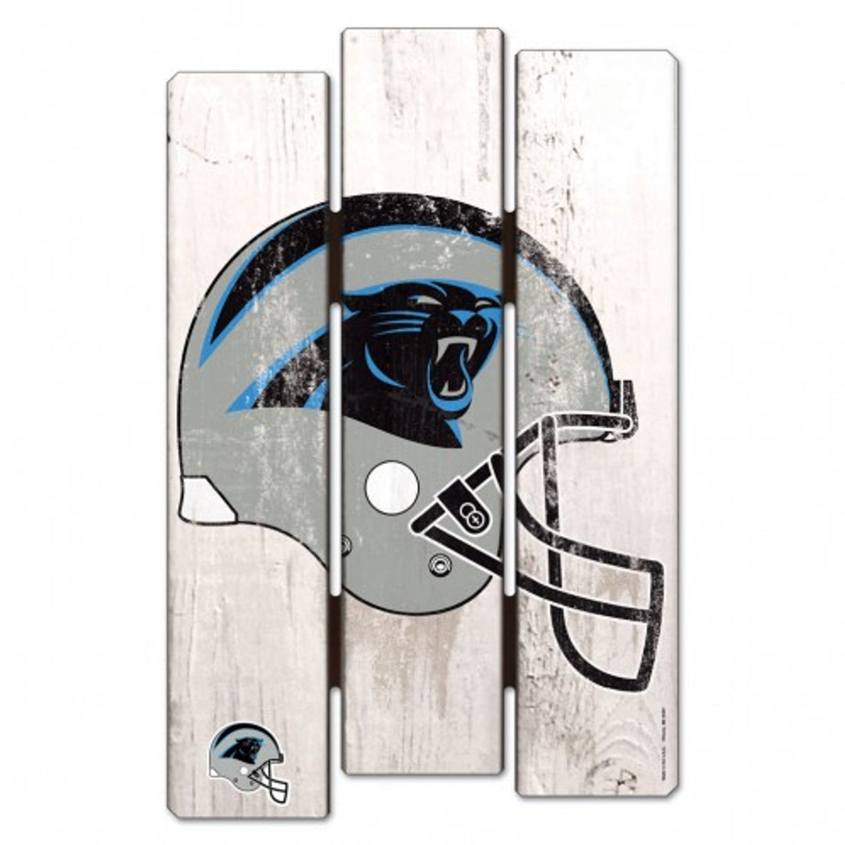 Wincraft Carolina Panthers Fence Style Wood Sign 11x17 Fan Gear NFL Carolina Panthers