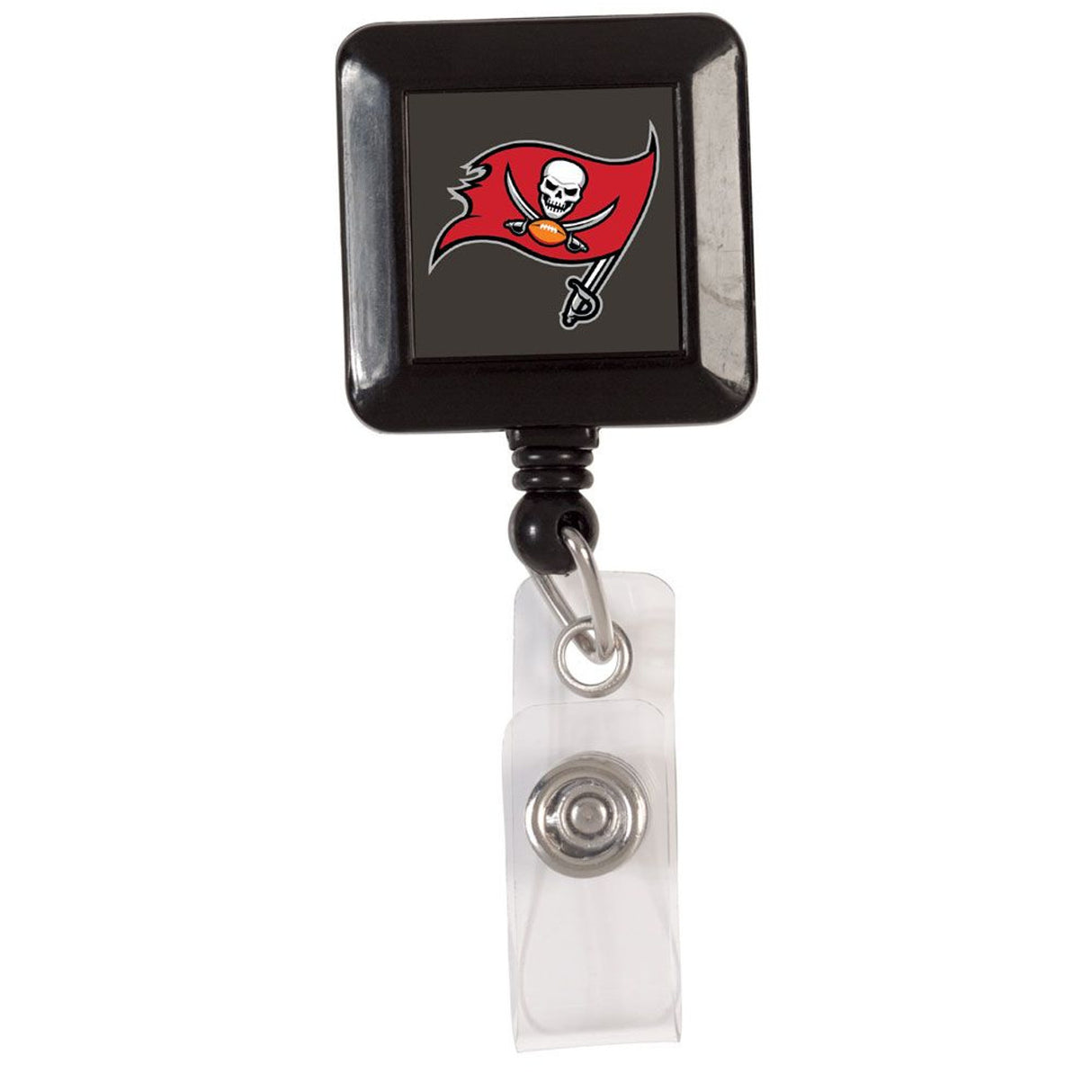 Wincraft Tampa Bay Buccaneers Retractable Square Badge Holder Fan Gear NFL Tampa Bay Buccaneers