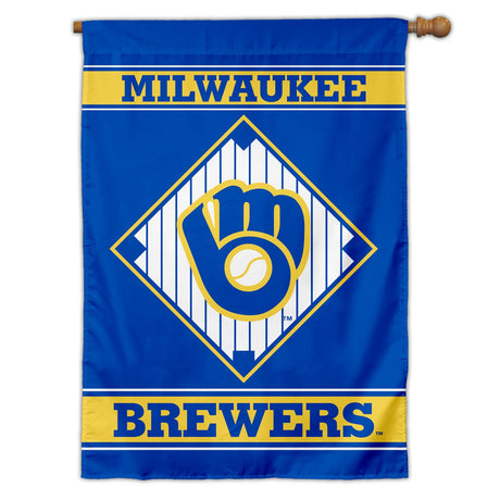 Fremont Die Milwaukee Brewers 1-Sided House Flag 28x40 Fan Gear MLB Milwaukee Brewers