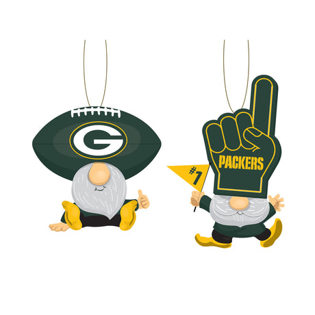 Evergreen Enterprises Green Bay Packers Fan 2 Pack Gnome Ornament Fan Gear NFL Green Bay Packers