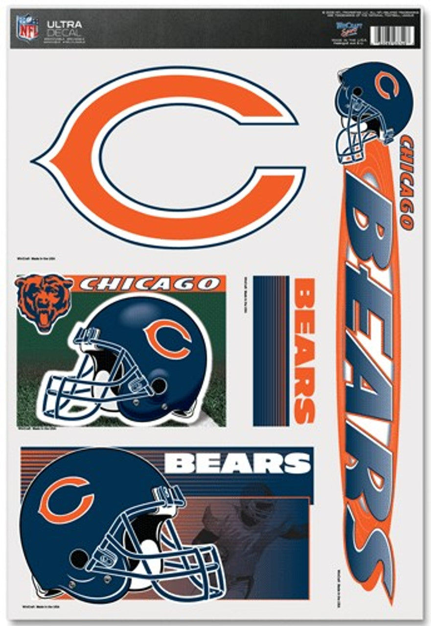 Wincraft Chicago Bears Ultra Decal 11x17 Fan Gear NFL Chicago Bears
