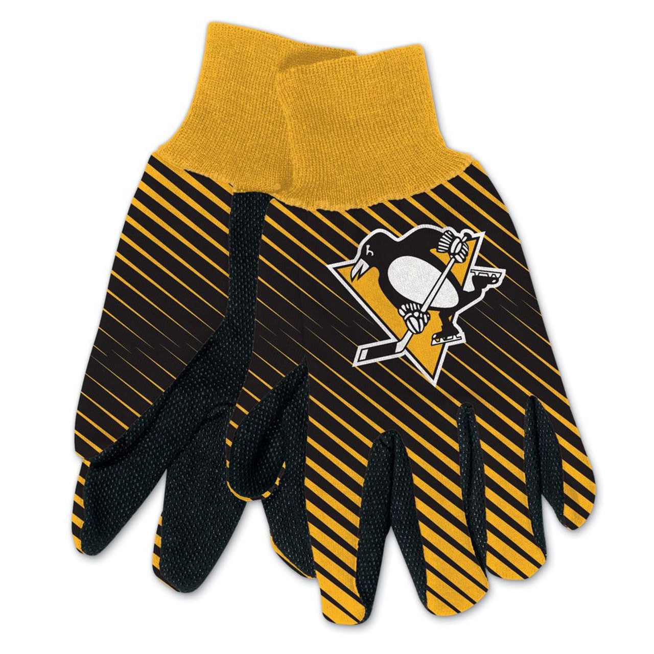 Wincraft Pittsburgh Penguins Two Tone Style Adult Size Gloves Fan Gear NFL Pittsburgh Penguins