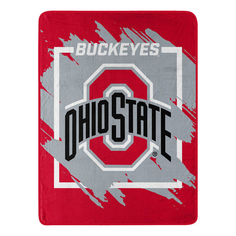 Northwest Company Ohio State Buckeyes Micro Raschel Dimensional Design Blanket 46x60 Fan Gear NCAA Ohio State Buckeyes