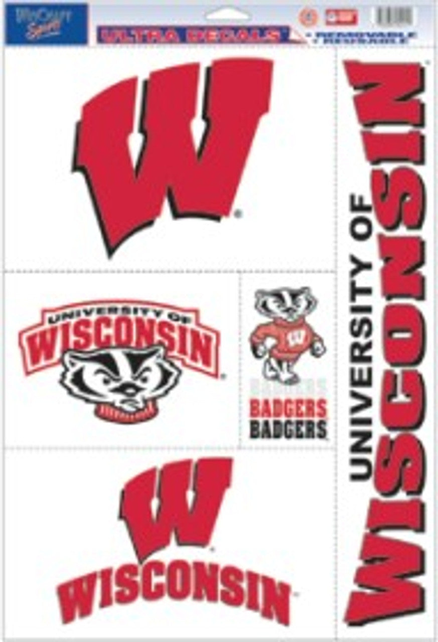 Wincraft Wisconsin Badgers Ultra Decal 11x17 Fan Gear NCAA Wisconsin Badgers