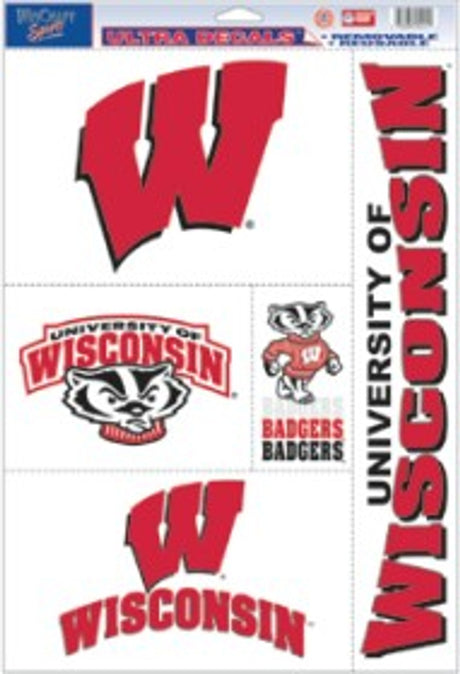 Wincraft Wisconsin Badgers Ultra Decal 11x17 Fan Gear NCAA Wisconsin Badgers