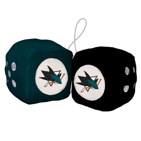 Fremont Die San Jose Sharks Fuzzy Dice Fan Gear NHL San Jose Sharks