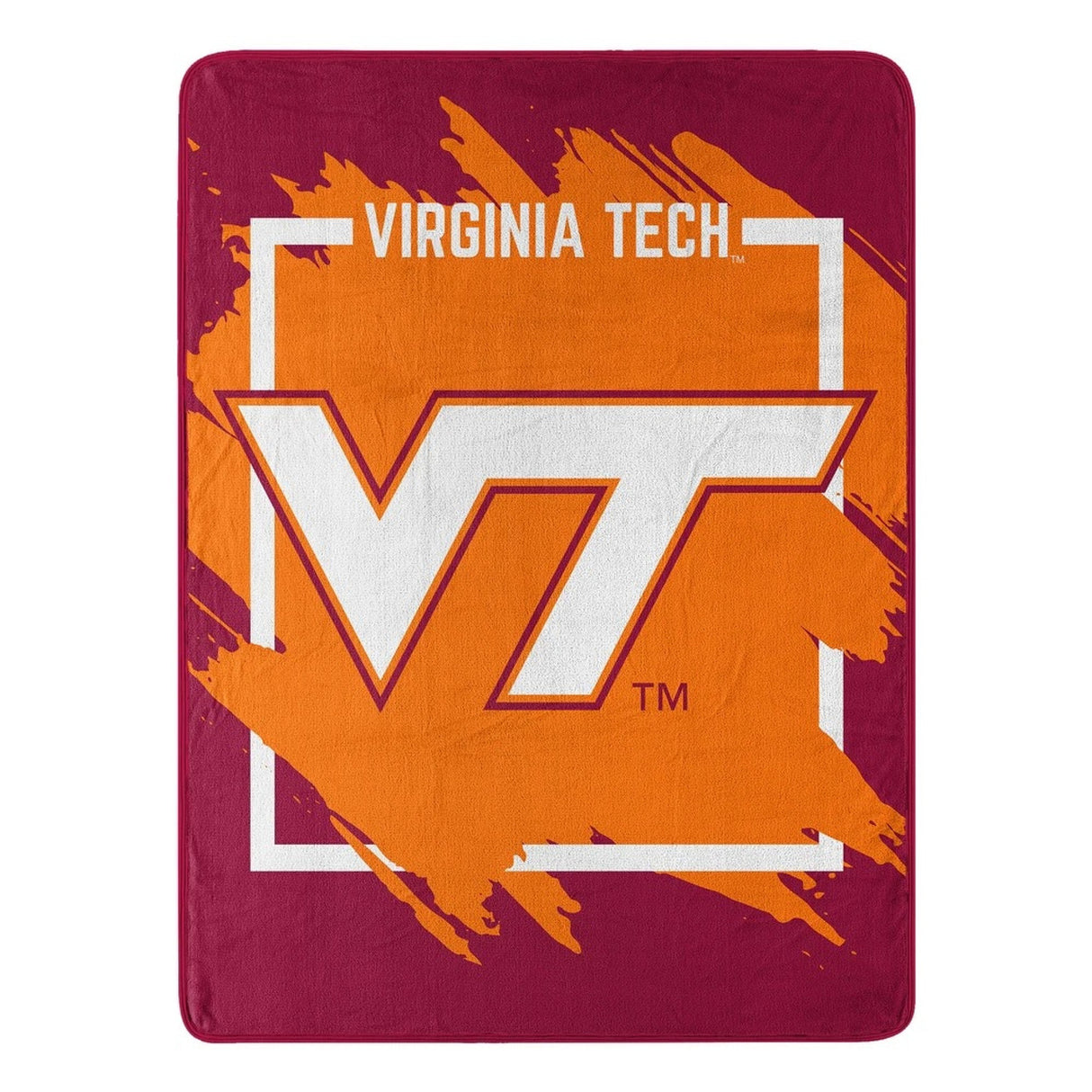 Northwest Company Virginia Tech Hokies Micro Raschel Dimensional Design Blanket 46x60 Fan Gear NCAA Virginia Tech Hokies