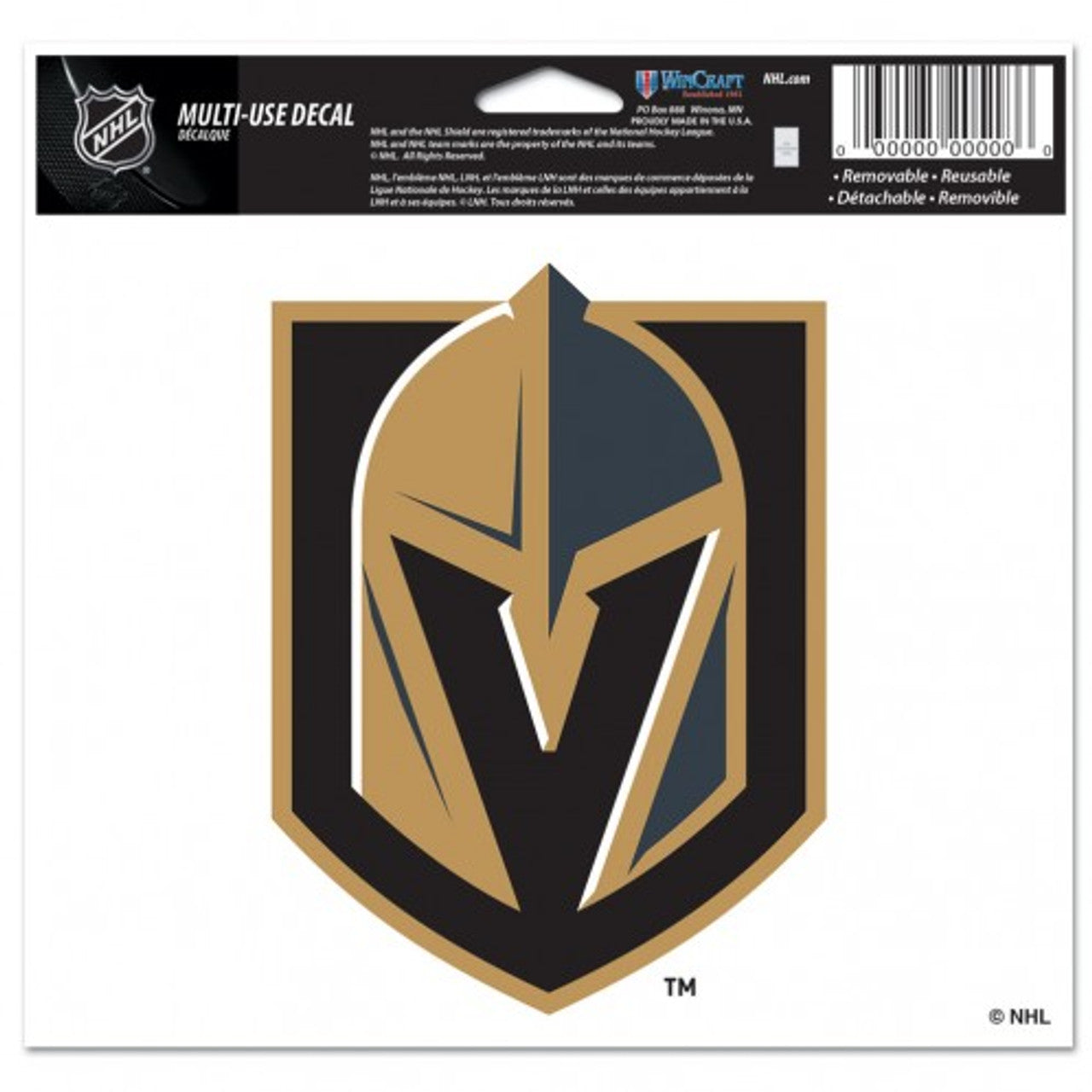 Wincraft Vegas Golden Knights Color Multi Use Decal 5x6 - Special Order Fan Gear NHL Vegas Golden Knights