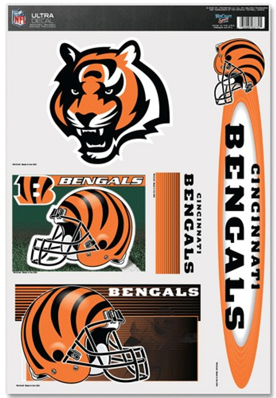 Wincraft Cincinnati Bengals Multi Use Decal 11x17 Fan Gear NFL Cincinnati Bengals