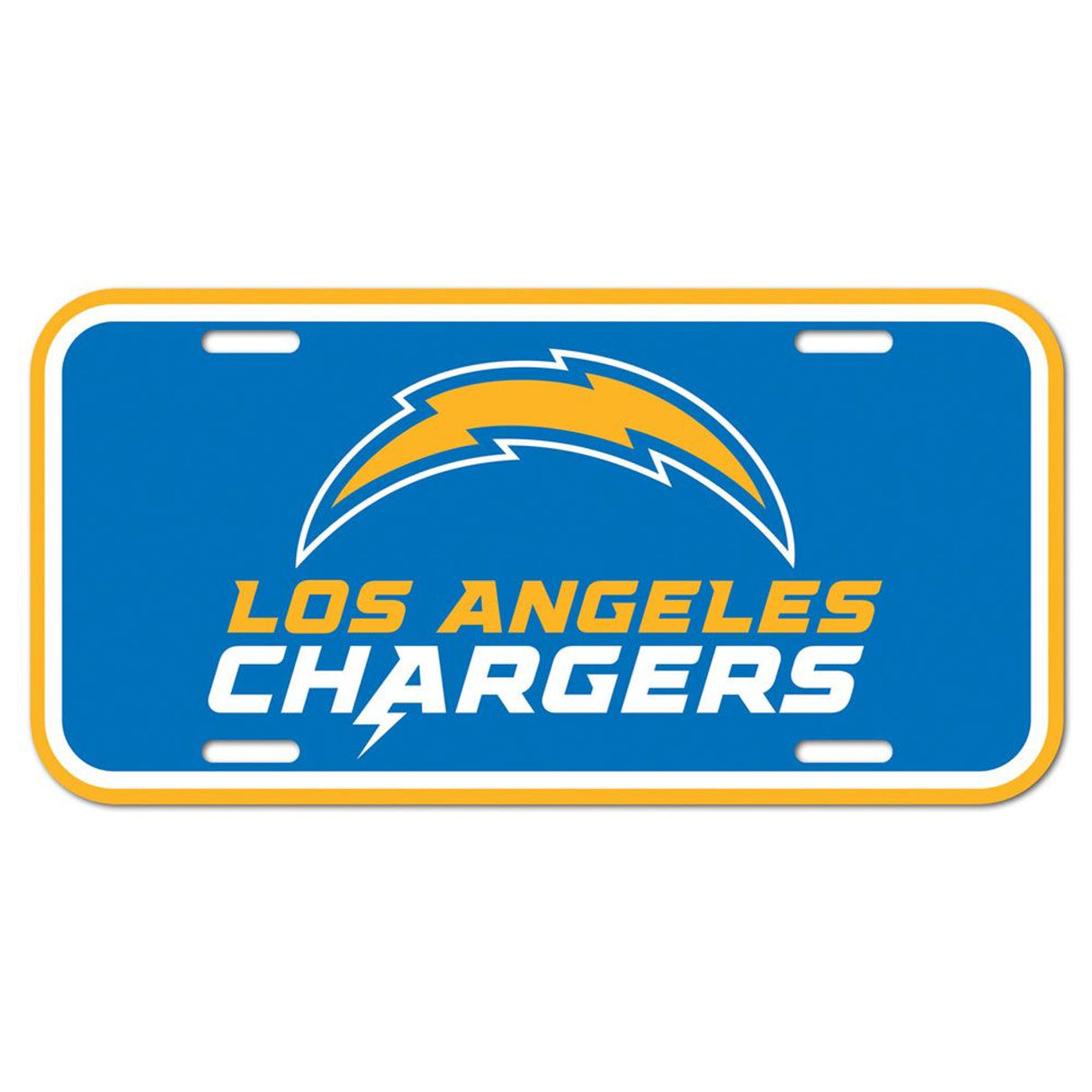 Wincraft Los Angeles Chargers Plastic License Plate Fan Gear NFL Los Angeles Chargers