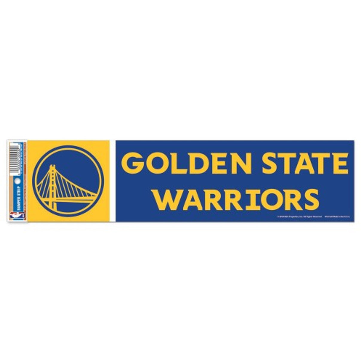 Wincraft Golden State Warriors Bumper Strip Style Decal 3x12 Fan Gear NBA Golden State Warriors