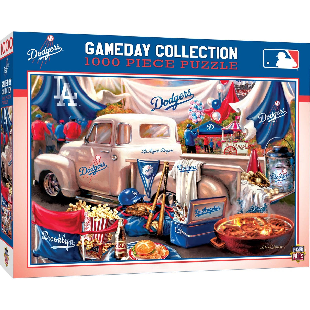 Masterpieces Puzzle Company Los Angeles Dodgers Gameday Design 1000 Piece Puzzle Fan Gear MLB Los Angeles Dodgers