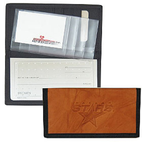 Rico Industries Dallas Stars Leather/Nylon Embossed Checkbook Cover Fan Gear NHL Dallas Stars