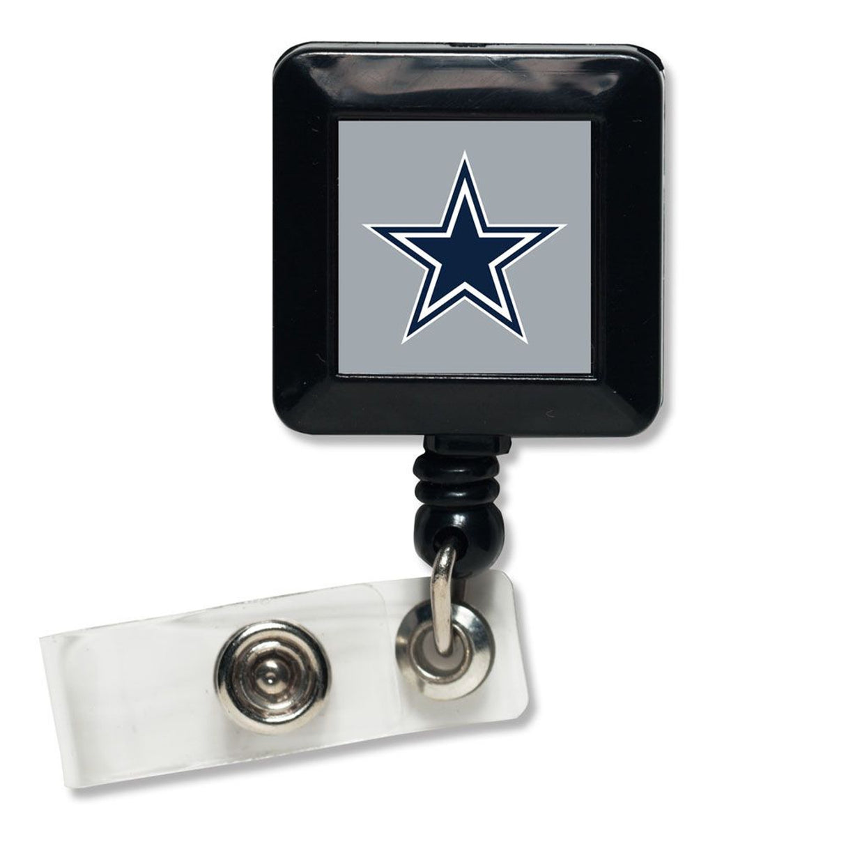 Wincraft Dallas Cowboys Retractable Square Badge Holder Fan Gear NFL Dallas Cowboys
