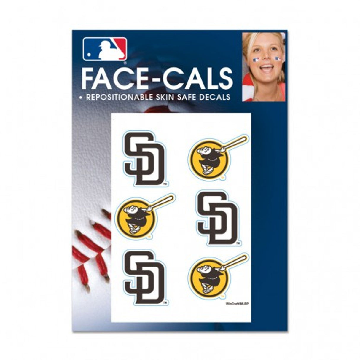 Wincraft San Diego Padres Tattoo Face Cals Fan Gear MLB San Diego Padres