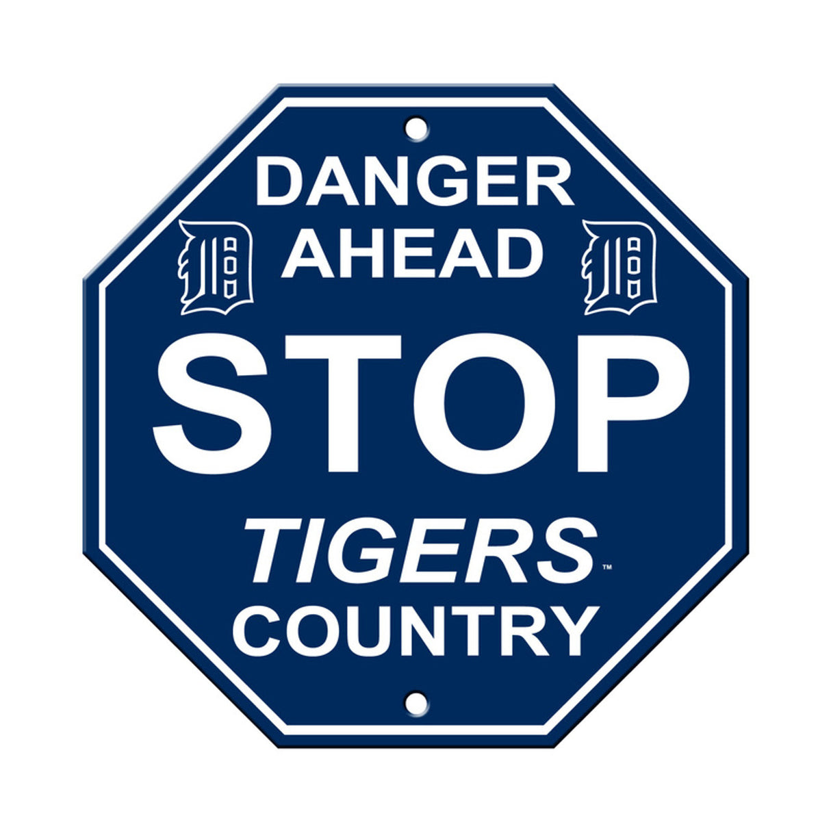 Fremont Die Detroit Tigers Alternate Plastic Stop Style Sign 12x12 Fan Gear MLB Detroit Tigers