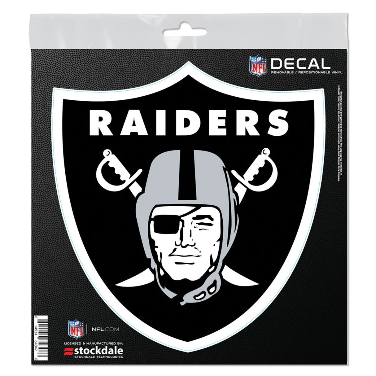 Wincraft Las Vegas Raiders Logo All Surface Decal 6x6 Fan Gear NFL Las Vegas Raiders