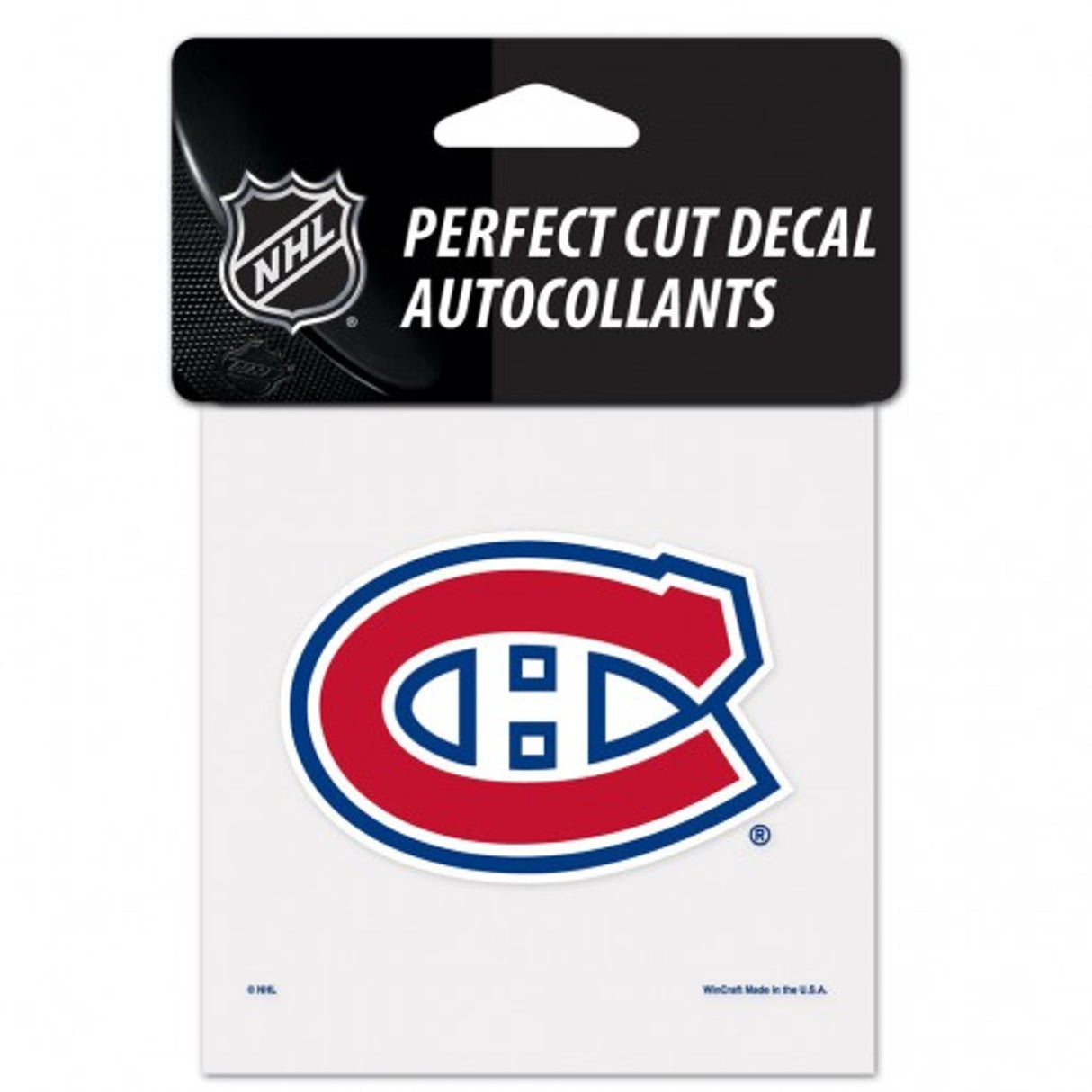 Wincraft Montreal Canadiens Color Perfect Cut Decal 4x4 Fan Gear NHL Montreal Canadiens