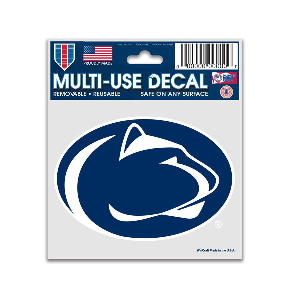 Wincraft Penn State Nittany Lions Multi Use Decal 3x4 Fan Gear NCAA Penn State Nittany Lions