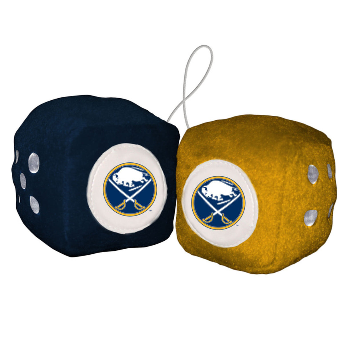 Fremont Die Buffalo Sabres Fuzzy Dice Fan Gear NHL Buffalo Sabres