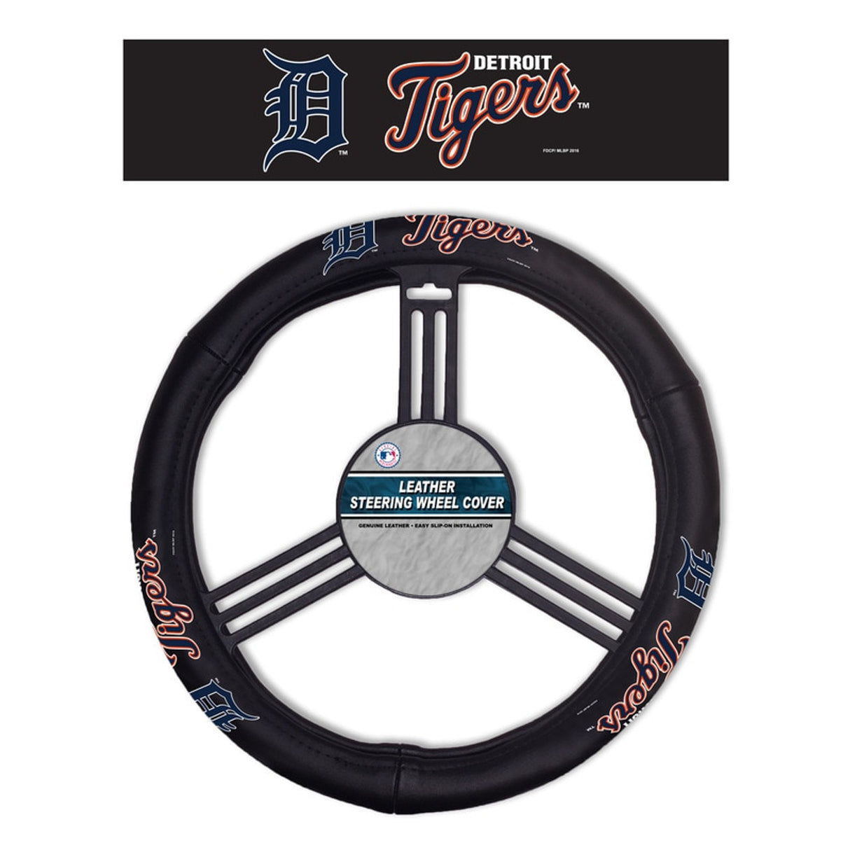 Fremont Die Detroit Tigers Leather Steering Wheel Cover Fan Gear MLB Detroit Tigers