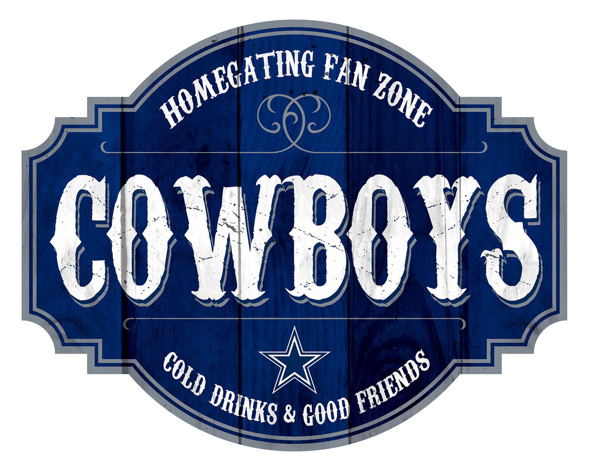 Fan Creations Dallas Cowboys 12 Inch Homegating Tavern Wood Sign Fan Gear NFL Dallas Cowboys
