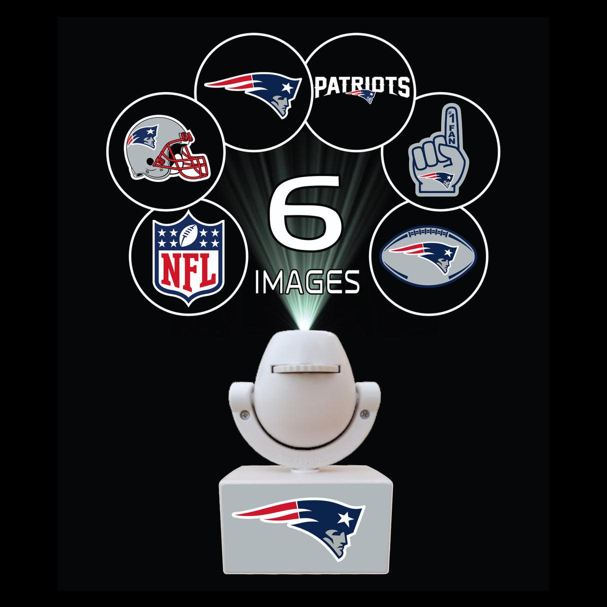 Sporticulture New England Patriots Mini Spotlight Projector Fan Gear NFL New England Patriots