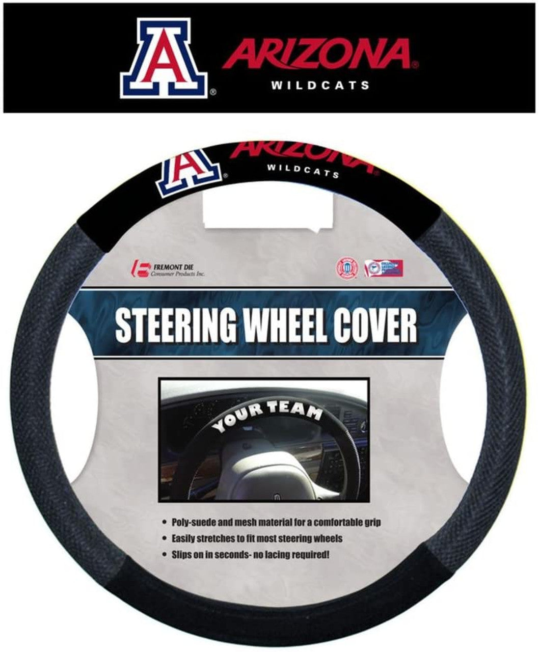 Fremont Die Arizona Wildcats Mesh Steering Wheel Cover Fan Gear NCAA Arizona Wildcats