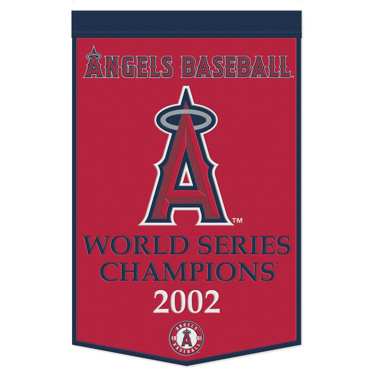 Wincraft Los Angeles Angels Dynasty Champ Design Wool Banner 24x38 - Special Order Fan Gear MLB Los Angeles Angels