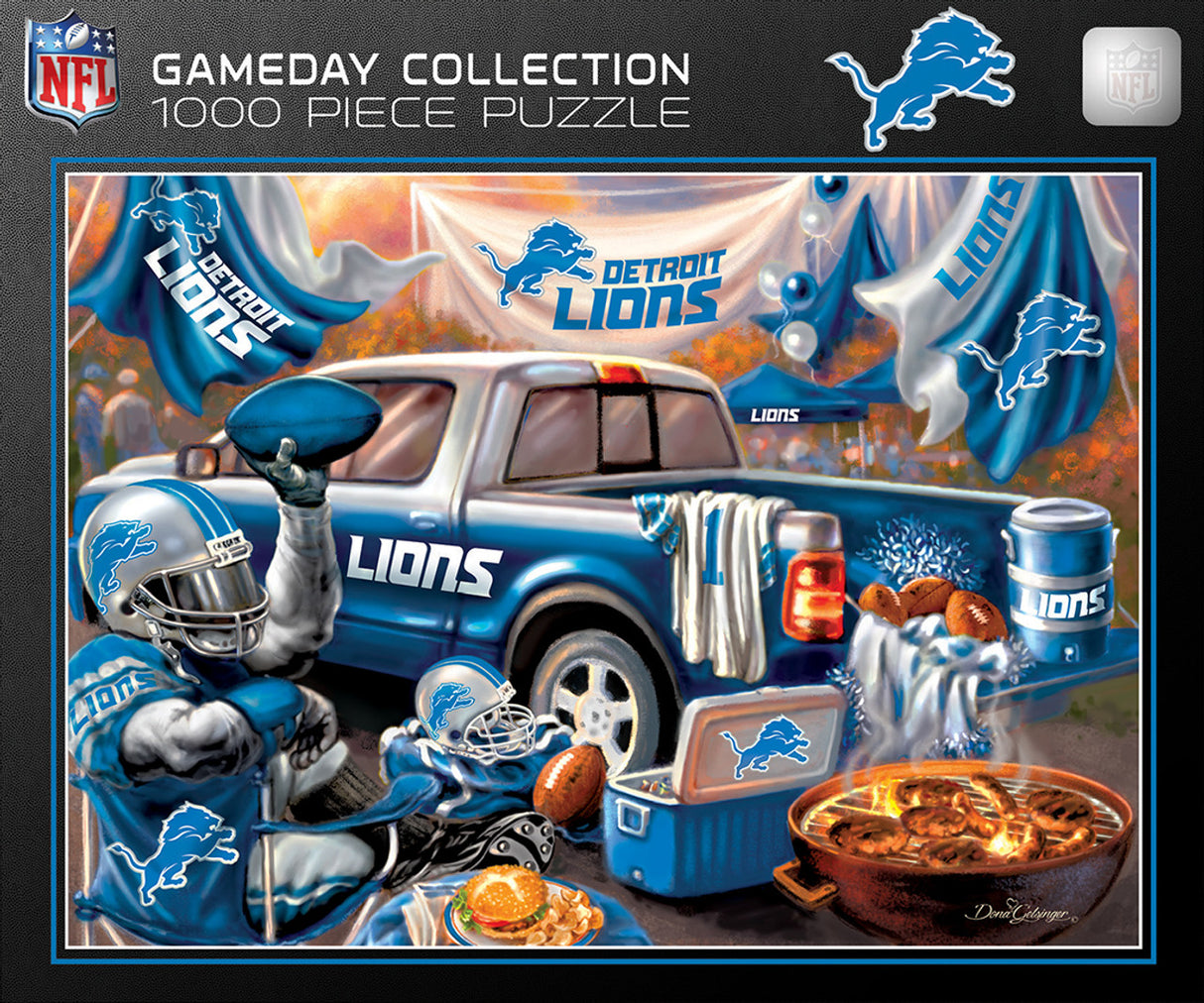 Masterpieces Puzzle Company Detroit Lions Gameday Design 1000 Piece Puzzle Fan Gear NFL Detroit Lions