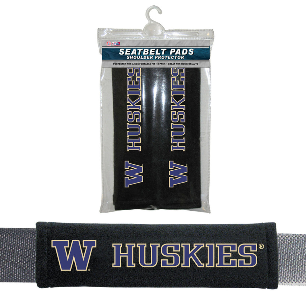 Fremont Die Washington Huskies Seat Belt Pads Fan Gear NCAA Washington Huskies