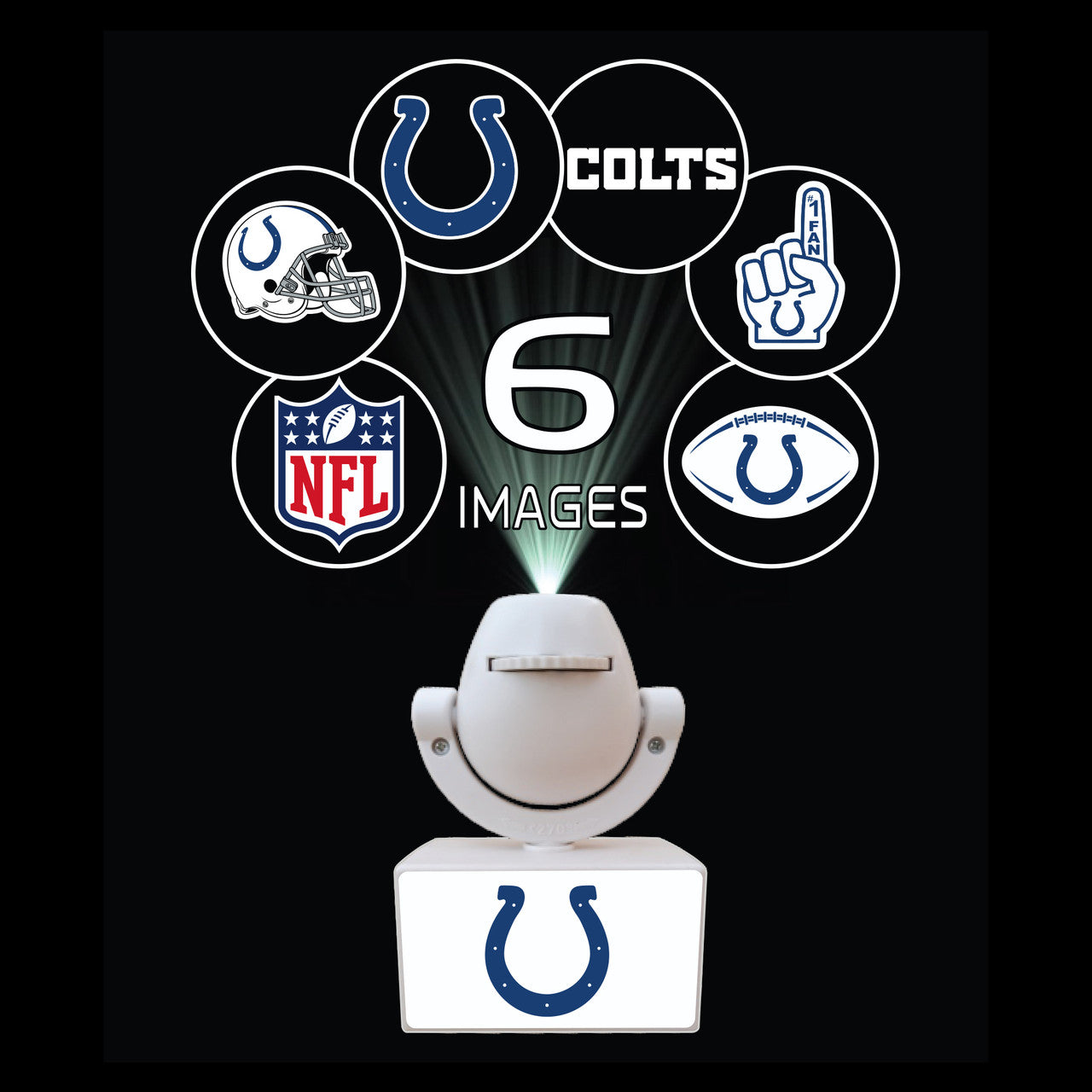 Sporticulture Indianapolis Colts Mini Spotlight Projector Fan Gear NFL Indianapolis Colts