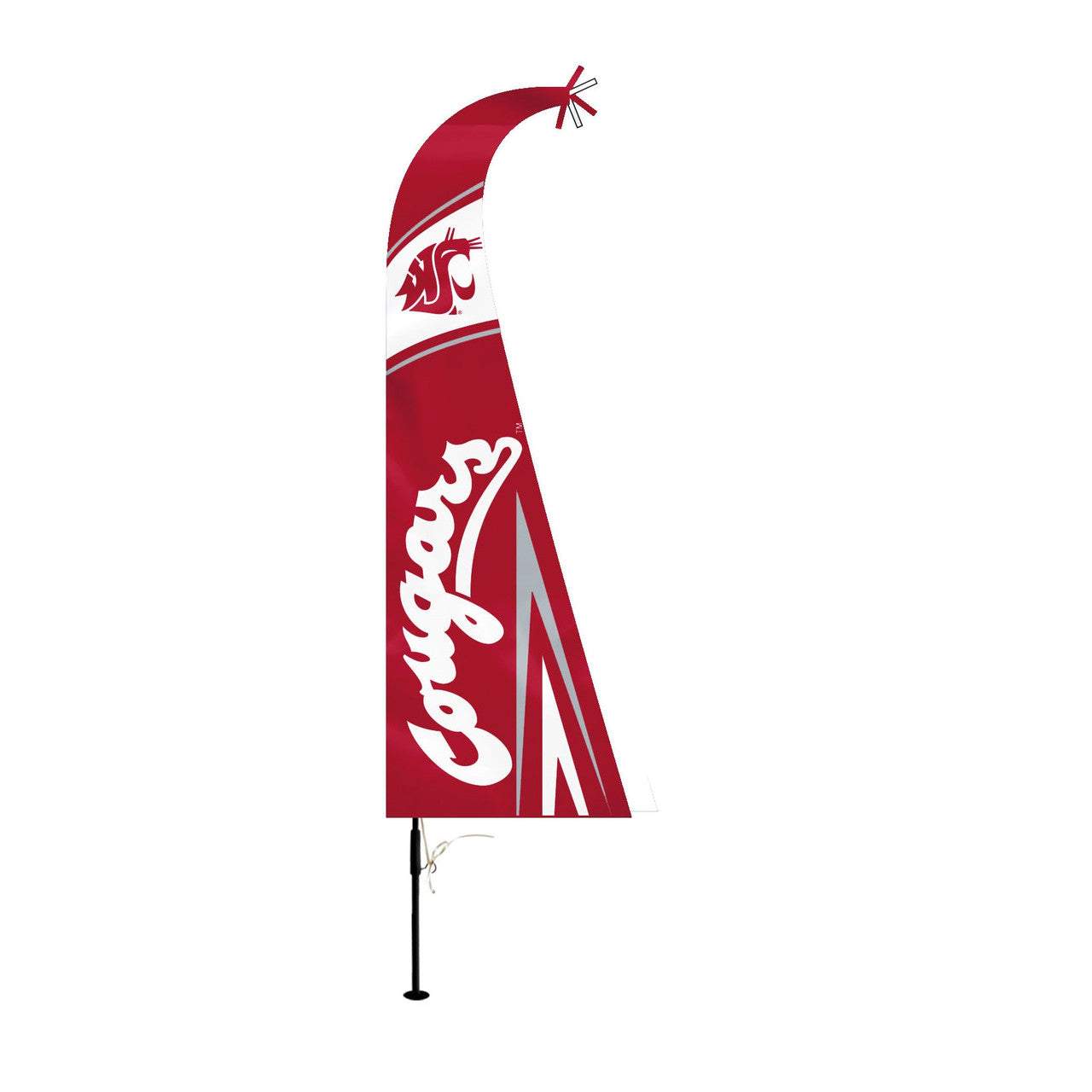 Fremont Die Washington State Cougars Premium Feather Style Flag Fan Gear NCAA Washington State Cougars