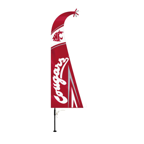 Fremont Die Washington State Cougars Premium Feather Style Flag Fan Gear NCAA Washington State Cougars