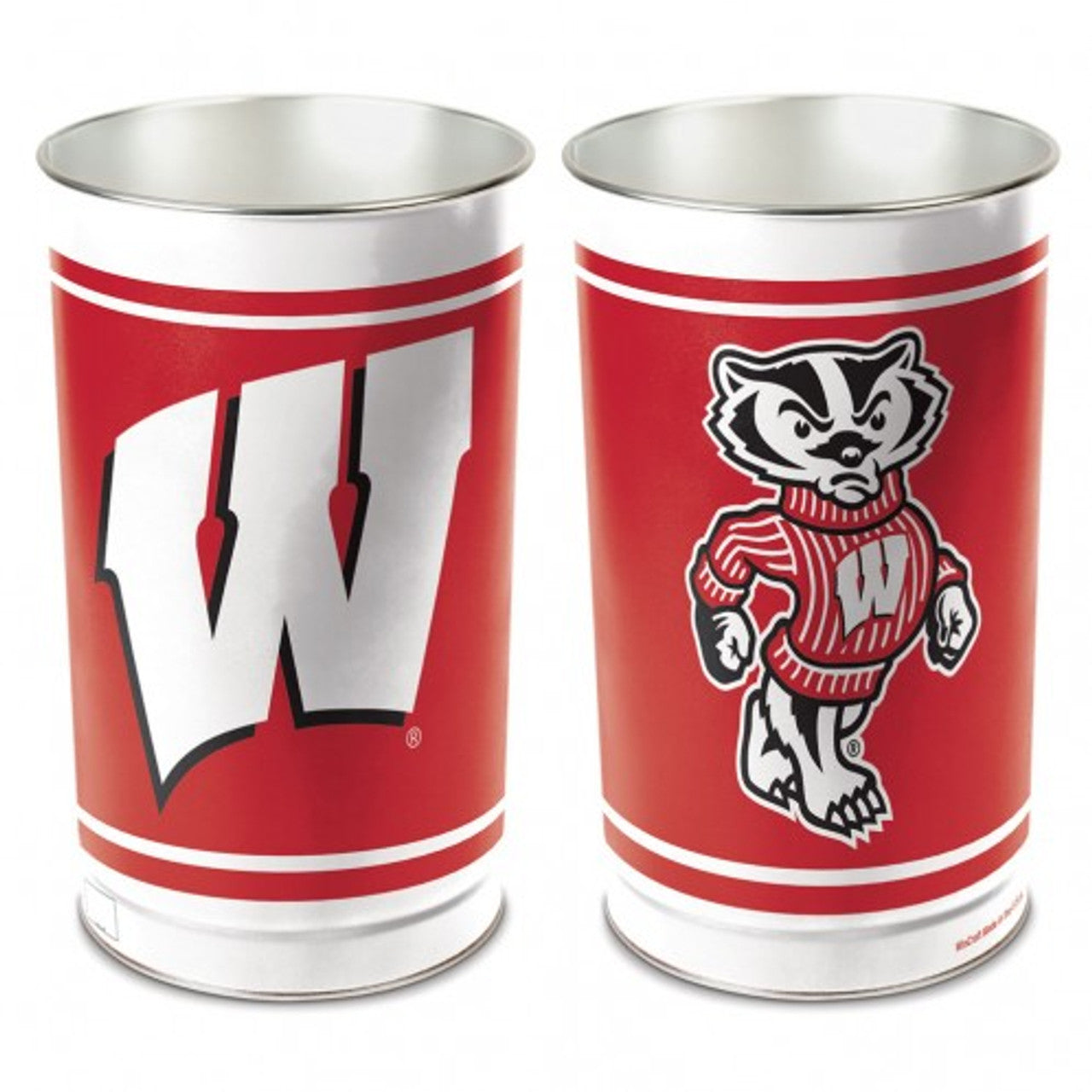Wincraft Wisconsin Badgers 15 Inch Wastebasket Fan Gear NCAA Wisconsin Badgers