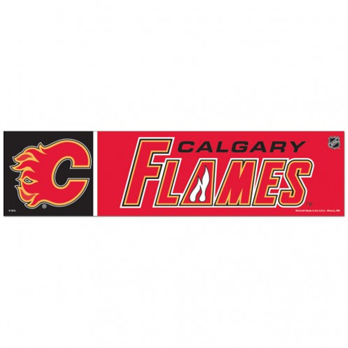 Wincraft Calgary Flames Bumper Strip Style Decal 3x12 - Special Order Fan Gear NHL Calgary Flames