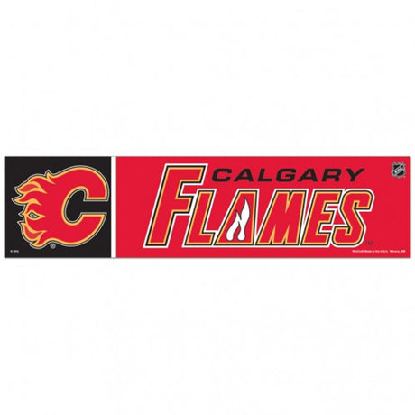Wincraft Calgary Flames Bumper Strip Style Decal 3x12 - Special Order Fan Gear NHL Calgary Flames