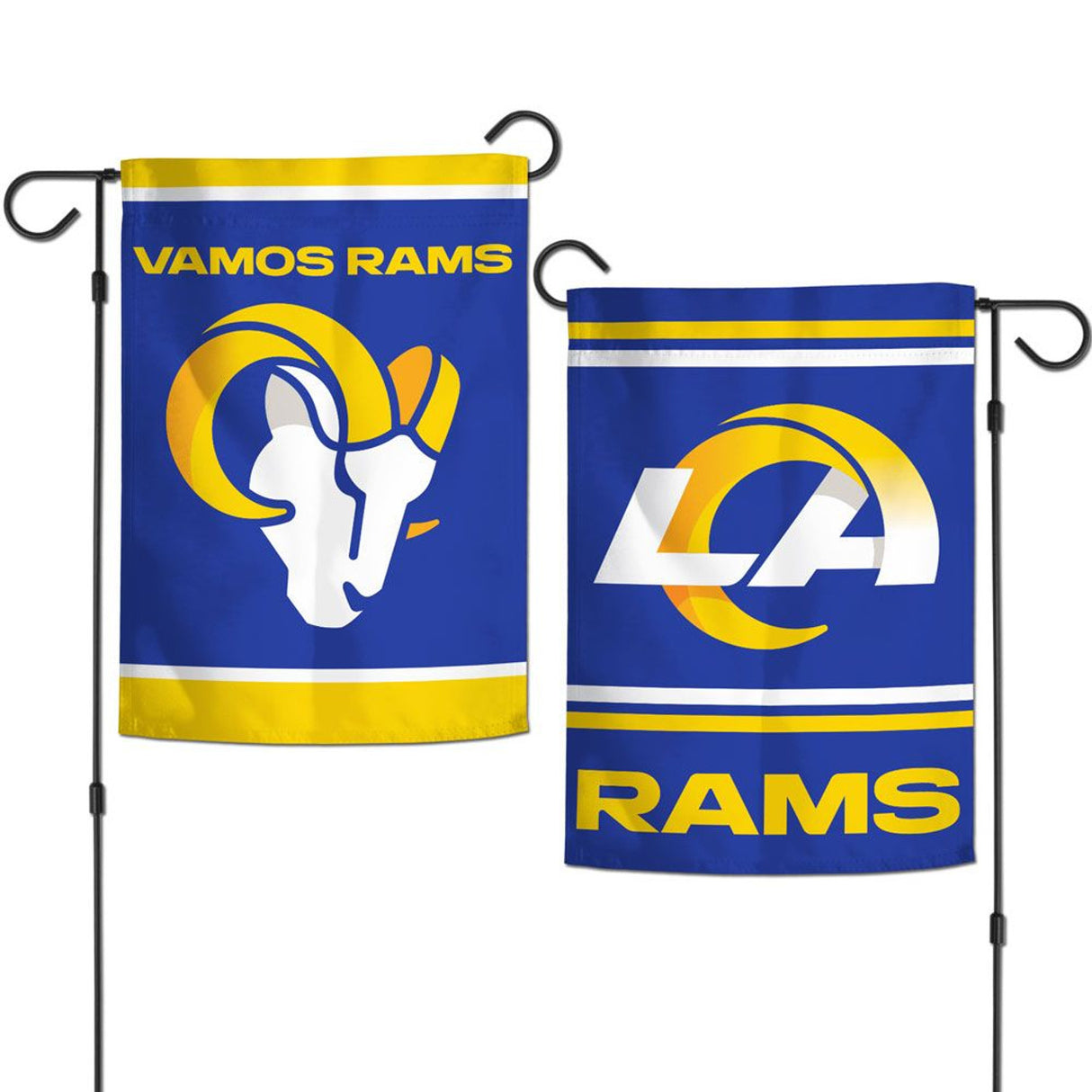 Wincraft Los Angeles Rams 2 Sided Slogan Design Garden Style Flag 12x18 - Special Order Fan Gear NFL Los Angeles Rams