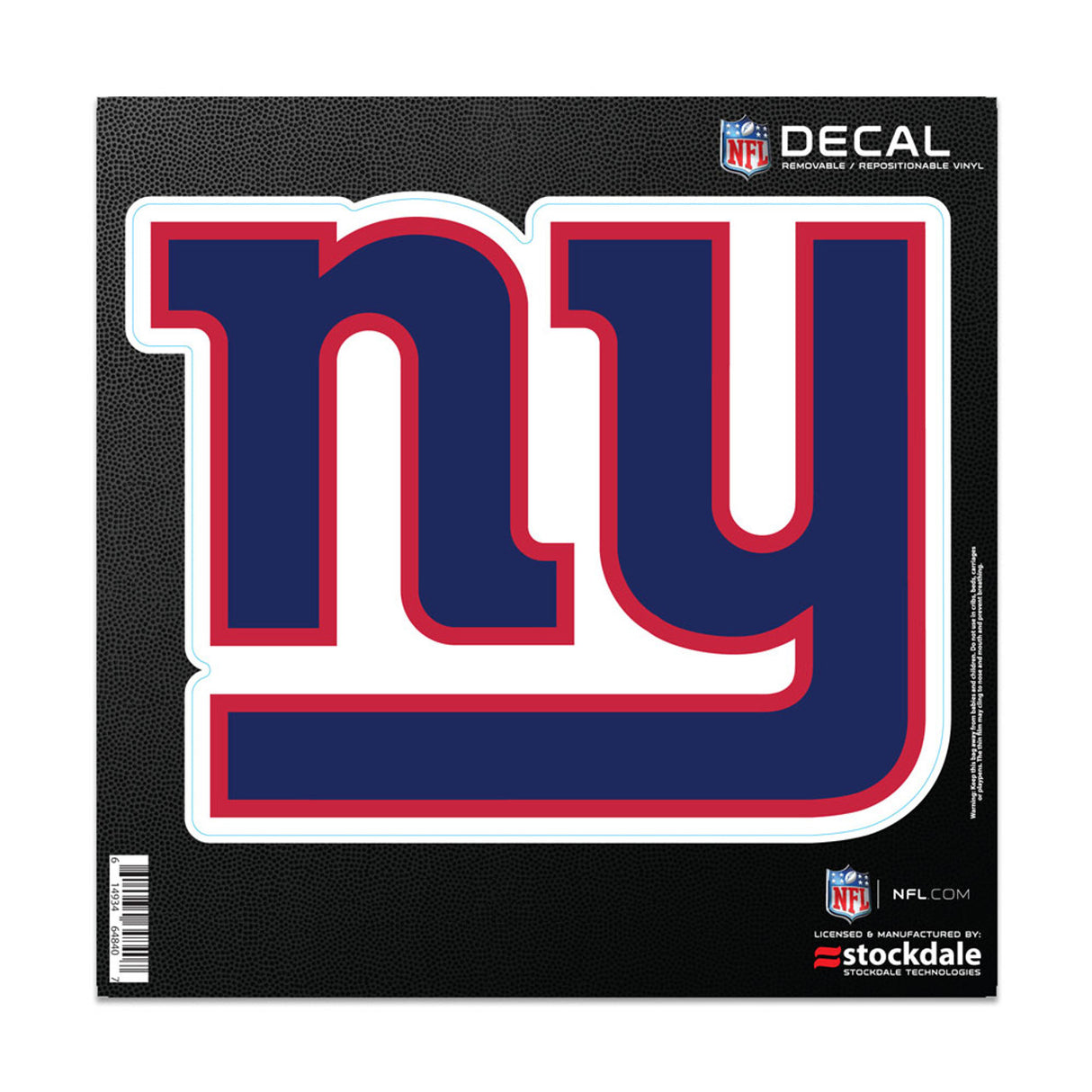 Wincraft New York Giants All Surface Logo Decal 6x6 Fan Gear NFL New York Giants